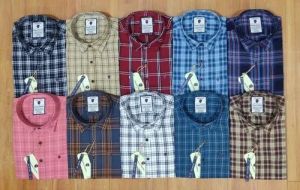 mens cotton checked shirt