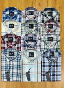 Mens Cotton Oxford Check Shirt