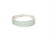 White Rhodium Plated  Light Turquoise Bracelet