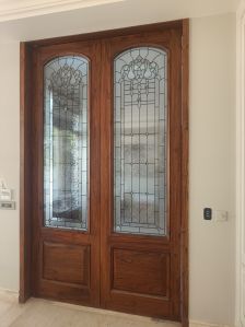 Stained Glass Black Finish Door