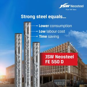 JSW Neosteel 550 D Grade Pure TMT Bars kota