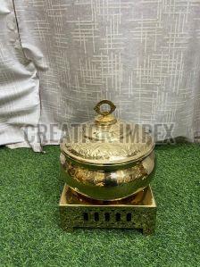 Brass Round Chafing Dish