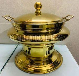 Golden Round Designer Chafing Dish