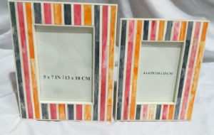 Colorful Bone Chip and MDF Photo Frame