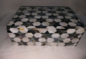 8 x 10 x 3 Inch MDF MOP Resin Box