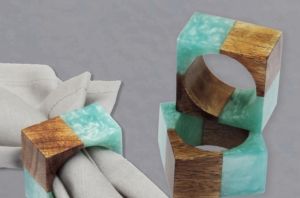 Wood and Resin Napkin Ring