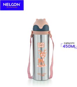 KIKI 450 ML- KIDS STAINLESS STEEL WATER BOTTLE