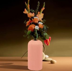 Decorative Cylinder Shape Ceramic Flower Vase