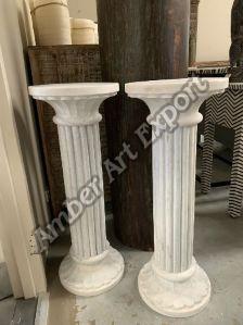 Marble and sandstone pillars