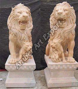 Marble Lion Statue