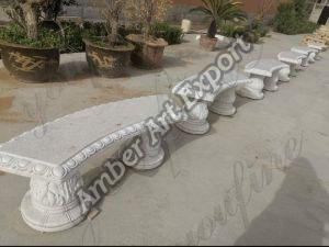 Outdoor benches in marble