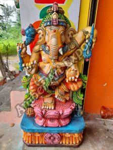 Wooden Ganapati Statue