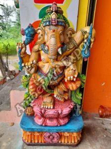 Wooden Ganesh Statue