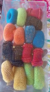 7 Inch Multicolor Polyester Hair Rubber Band