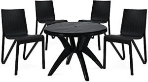 Hotel Black Table Chair Set