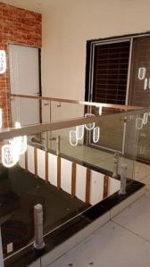 3.5 Feet Stainless Steel Glass Balcony Railing