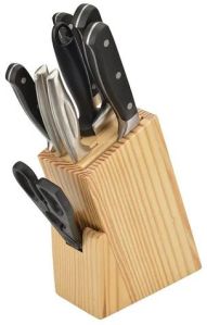 Kitchen Knife Set With Wooden Holder