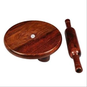 Wooden Brown Chakla Belan Set