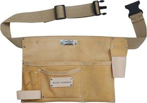 6 Pocket Split Leather Tool Bag