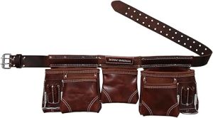 Brown Oil Tanned Leather Tool Belt