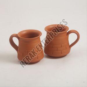 Handmade Terracotta Clay Mug Set