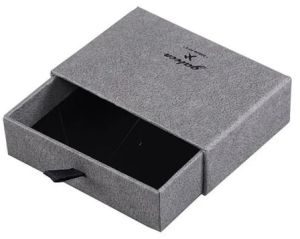 Grey Rectangular Cardboard Wallet Packaging Box