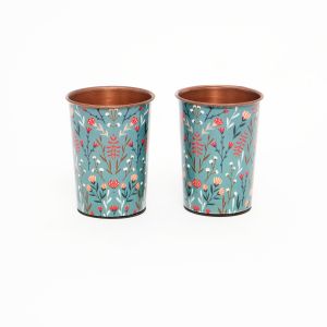 Copper Meena Printed Glass Set