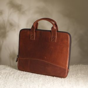 Leather Dark Brown Classic Laptop Bag