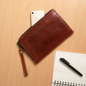 Leather Dark Brown Coin Pouch