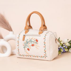 Cotton Canvas Hand embroidered bag