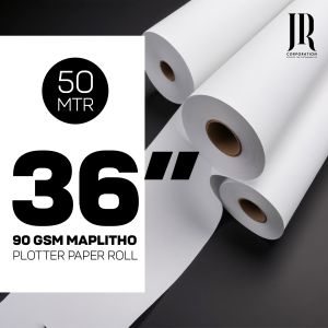 90 GSM 36 INCH 50 MTR MAPLITHO PLOTTER PAPER