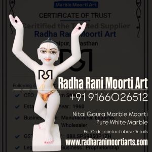 Marble Nitai Gaura Ji Marble Moorti