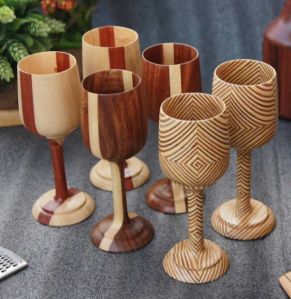 wooden wine glass