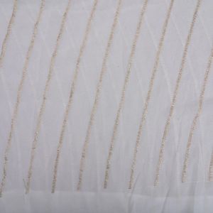 Classic White Embroidered Georgette Fabric