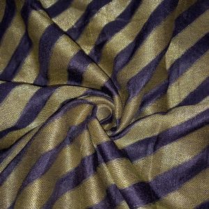 Golden Stripes Jamawar Banarasi Fabric