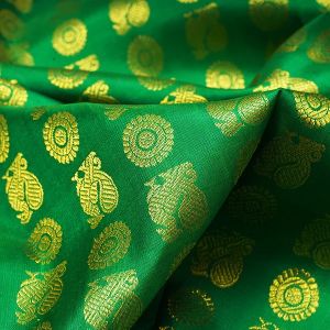 Green Kanjivaram Silk Handloom Fabric