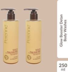 Twin Pack of Perenne Sulphate free Glow Booster Detan Body Wash