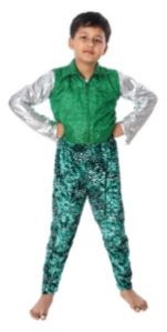 Green Western Dance Fancy Dress For Boys