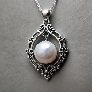 Alethea Handmade Freshwater Mother Pearl Sterling Silver Pendant