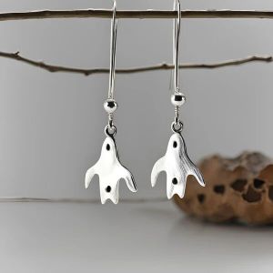 Calypso Ghost Sterling Silver Halloween Earrings