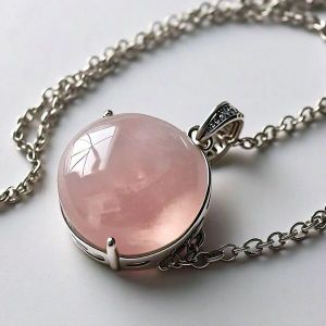 Phoebe Sterling Silver Rose Quartz Minimalist Necklace