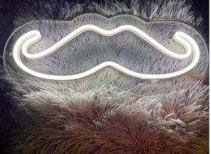 Moustache Custom neon led sign