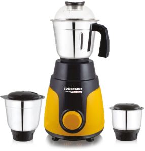 Uniq 500Watts Mixer Grinder (Black with Yellow)