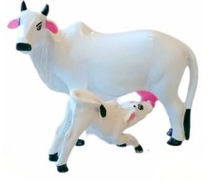 Kamdhenu Cow Calf Statue