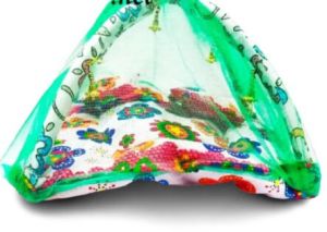 Laddu Gopal Cotton Mosquito Net Bed with Pillow