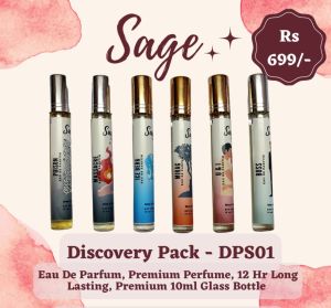 Sage Eau De Men & Women Perfume Spray Bottle Discovery Pack (10 ml x 18 = 180 ml)