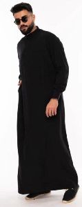 Cotton Black Thobe Arabic Jubba