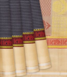 Black Handloom Chirala Silk Cotton Ladies Saree