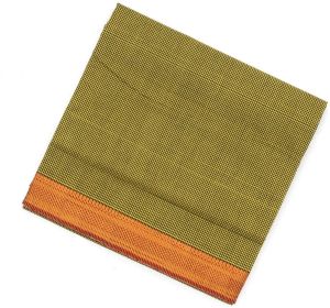 Olive Green Checks Handloom Mangalagiri Ladies Cotton Saree