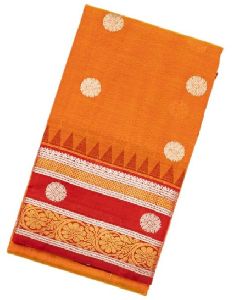 Rust Handloom Chirala Silk Cotton Ladies Saree